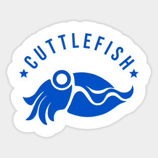 Stylized, minimalist Cuttlefish for sea life lovers Sticker